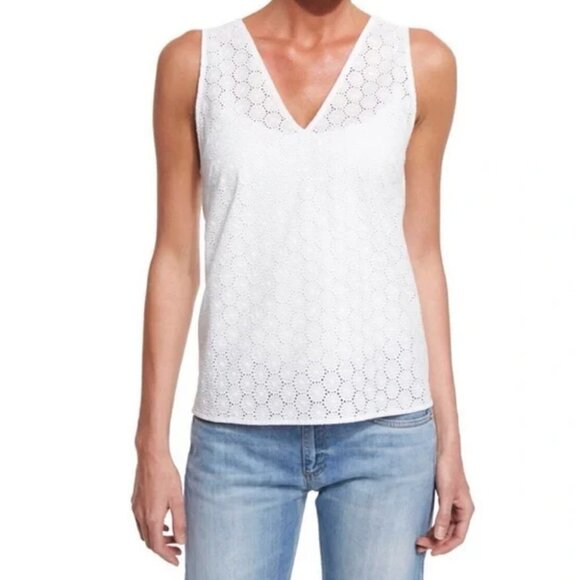 Rag & Bone/JEAN Drape V-Neck Eyelet Tank - Picture 1 of 6